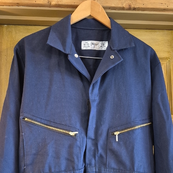 Red Kap Blue Coverall Overalls Jumpsuit Work Gear Size 40- RG Pockets Unisex - Picture 2 of 13